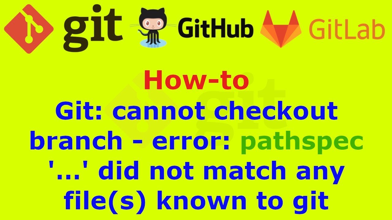 Git: cannot checkout branch - error: pathspec '&hellip;' did not match any file(s) known to git