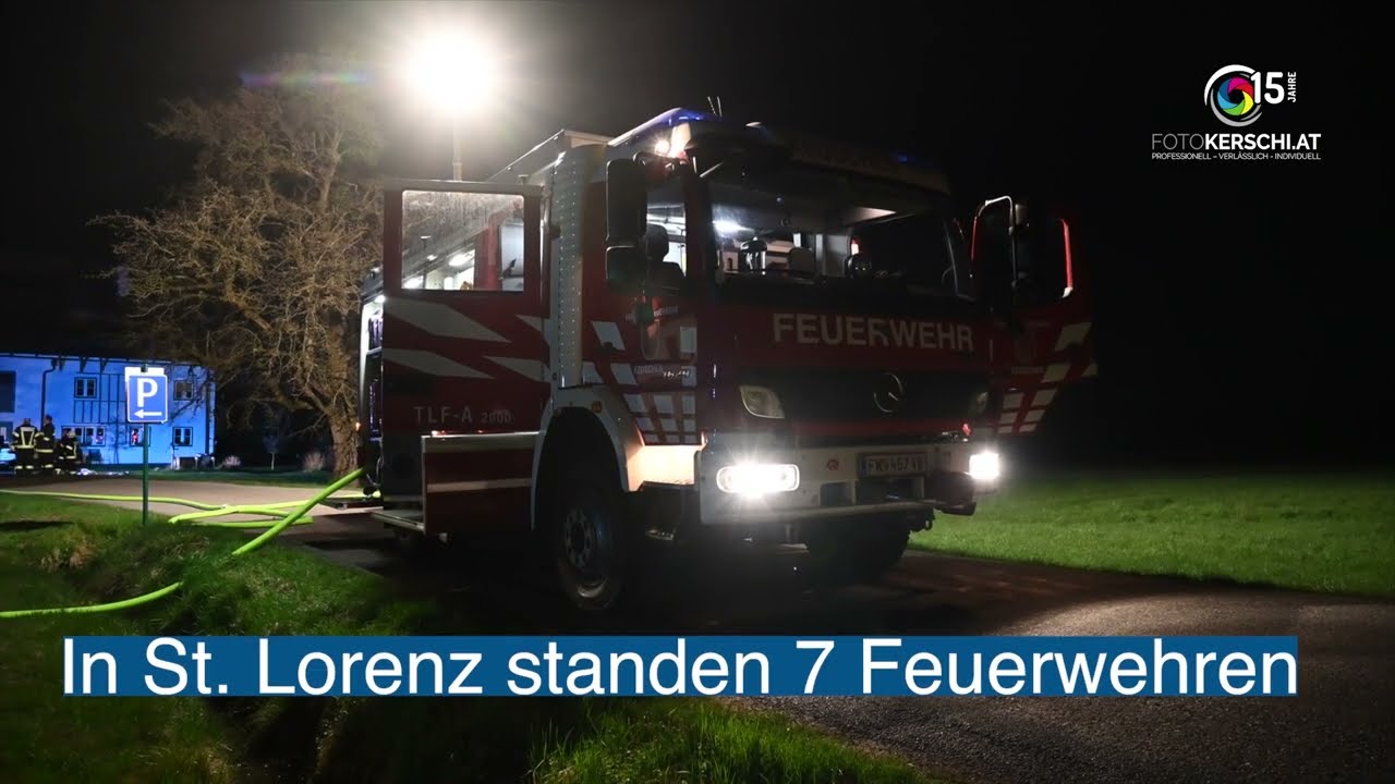 Brand an einem Landwirtschaftlichen Objekt- 7 Feuerwehren im Löscheinsatz