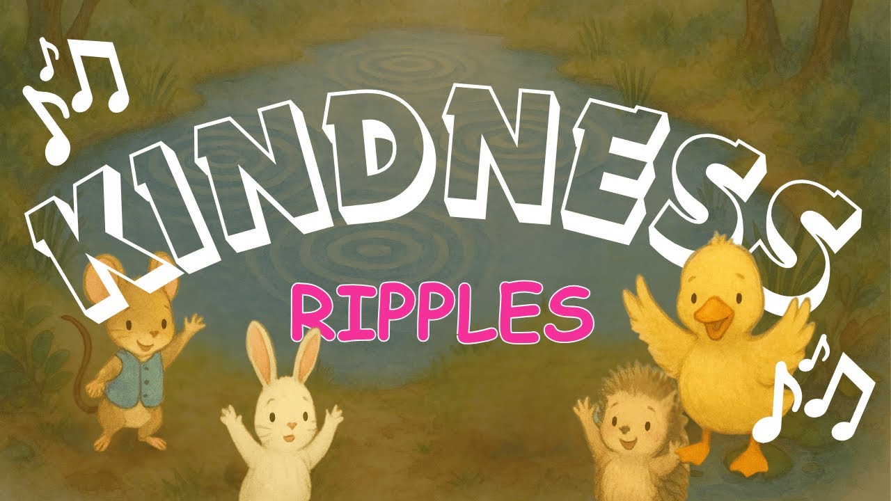 Kindness Ripples | Kids Song About Helping Others | Animal Friends Educational Music Video