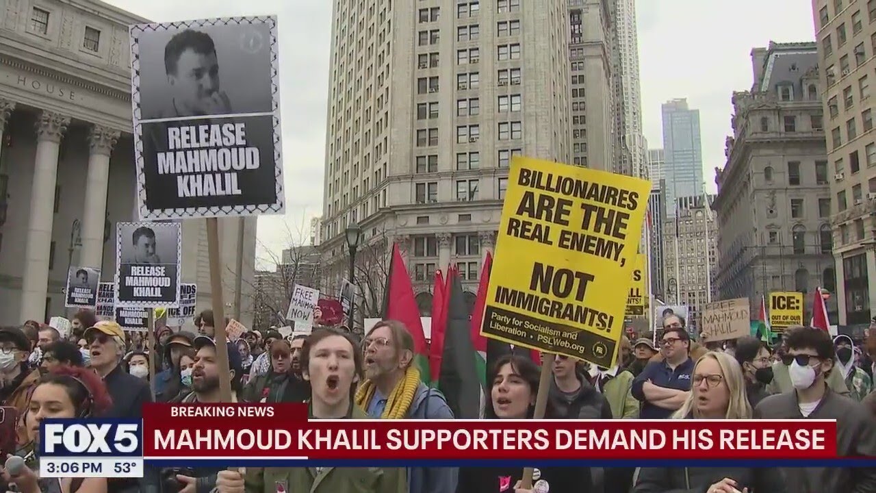 NY News Update - Mahmoud Khalil appears before judge; protesters demand activist's release