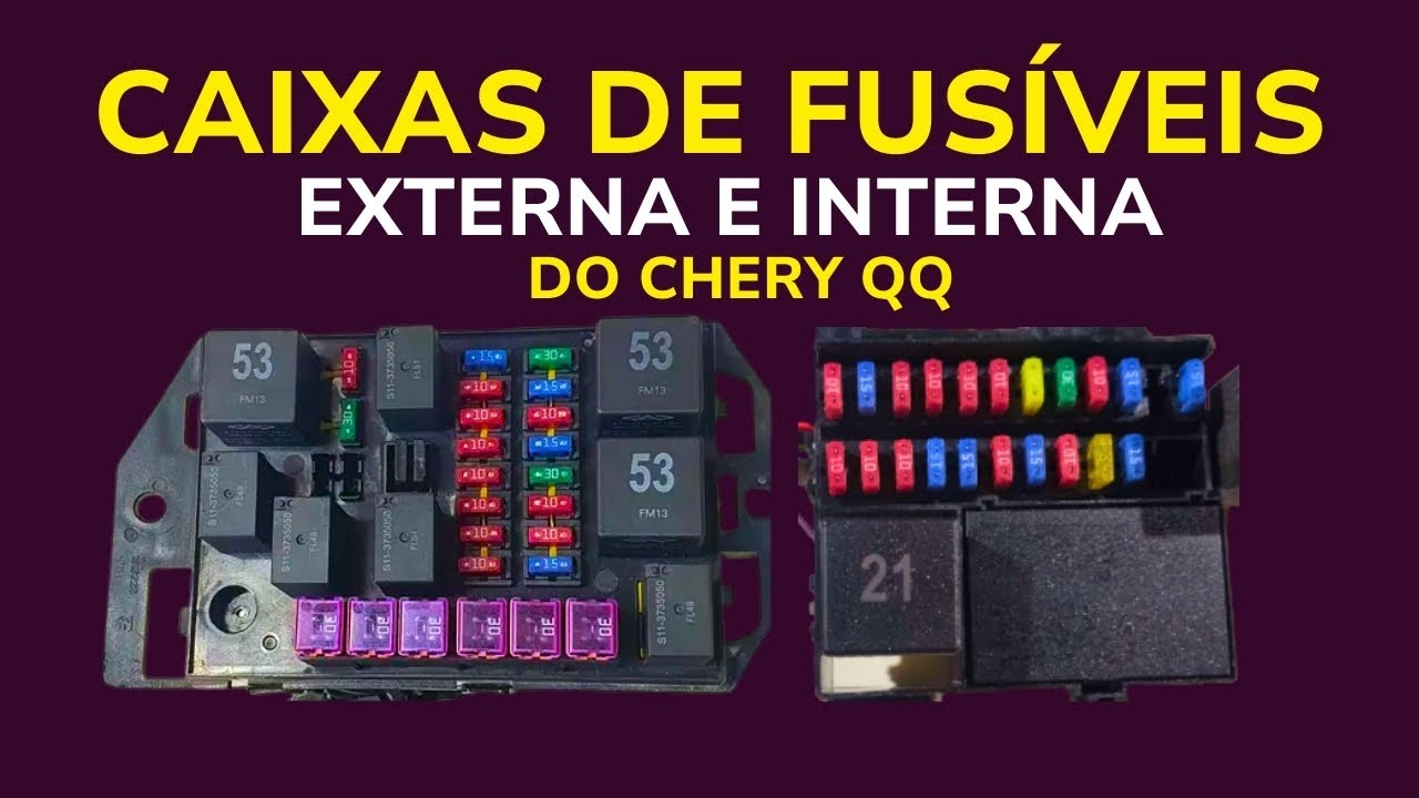 Chery QQ - Tudo sobre as caixas de fusíveis do Chery QQ.
