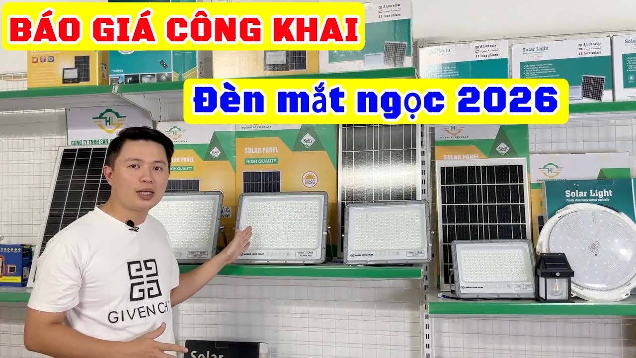 Báo giá đèn năng lượng mặt trời chống lóa mắt ngọc 2026