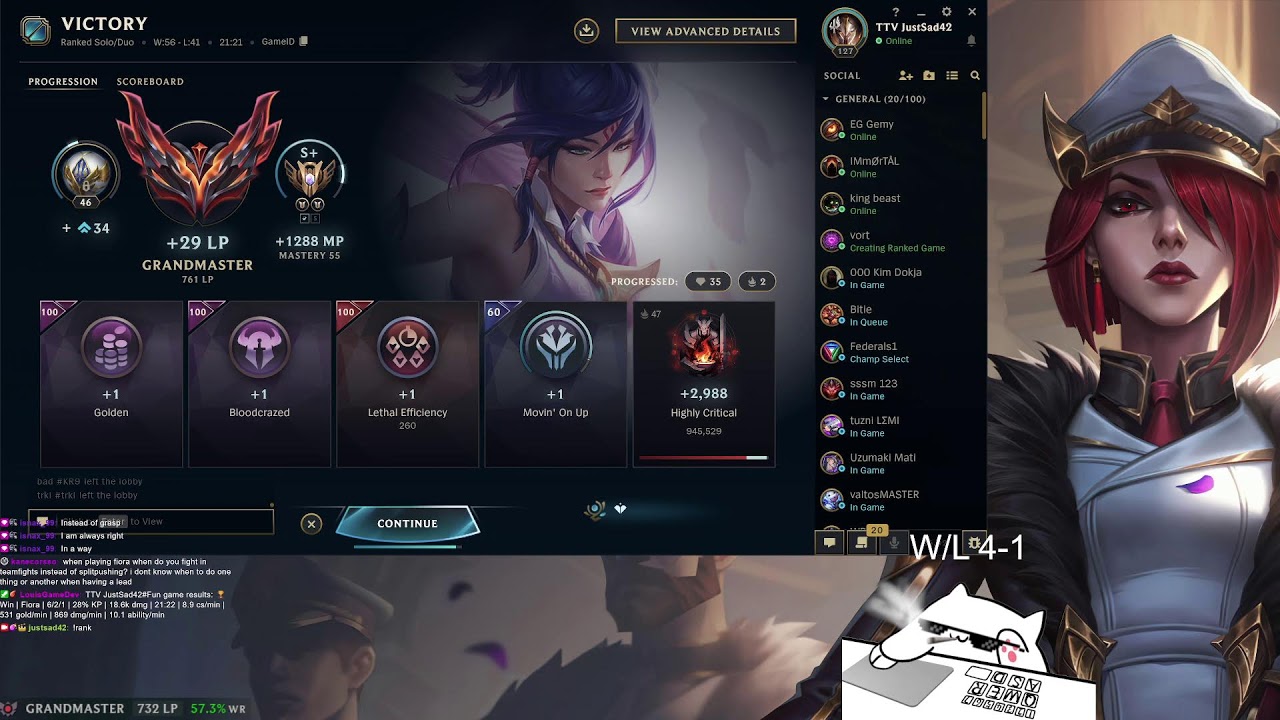 Rank 1 Fiora Getting EUNE Challenger