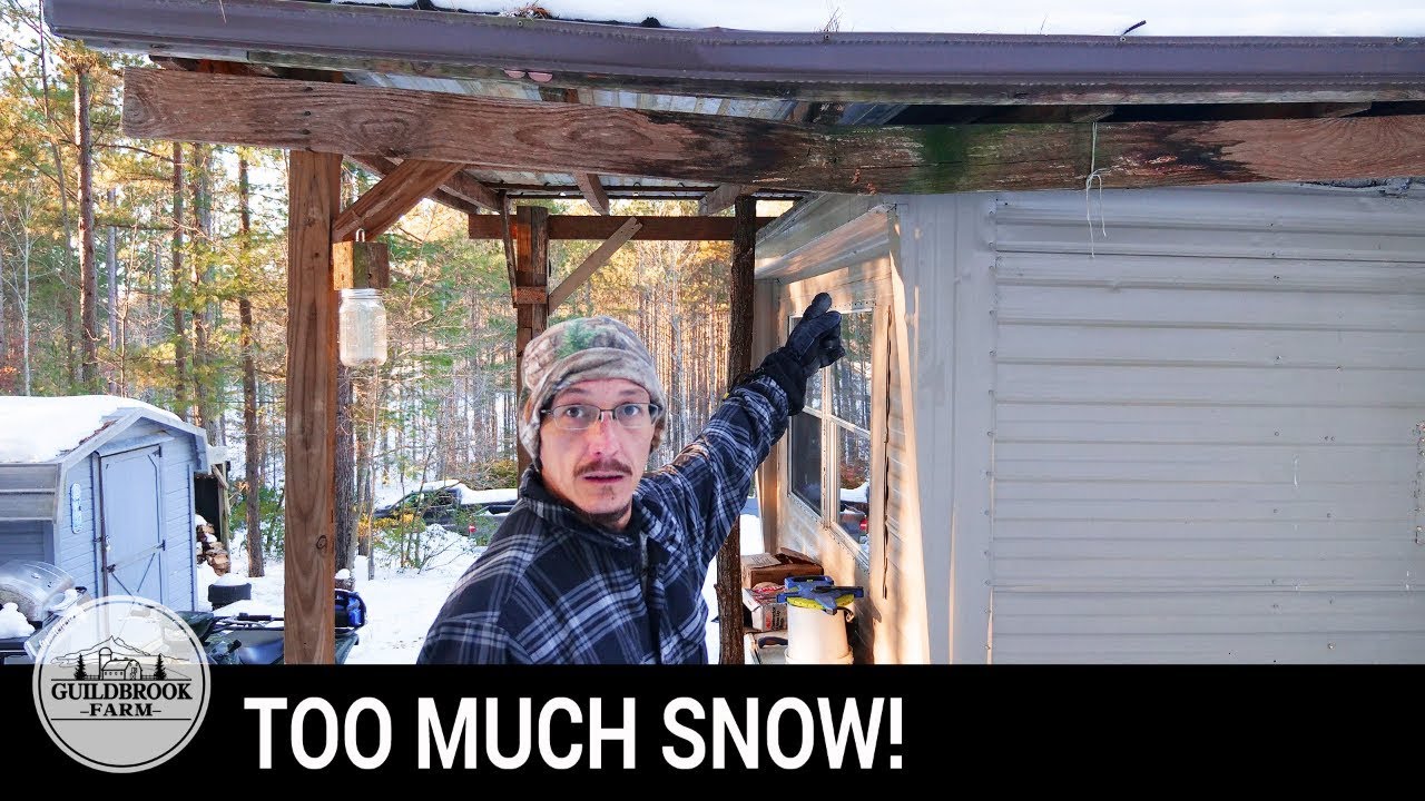 Winter Storm SNOW LOAD! Our Trailer Roof is COLLAPSING!