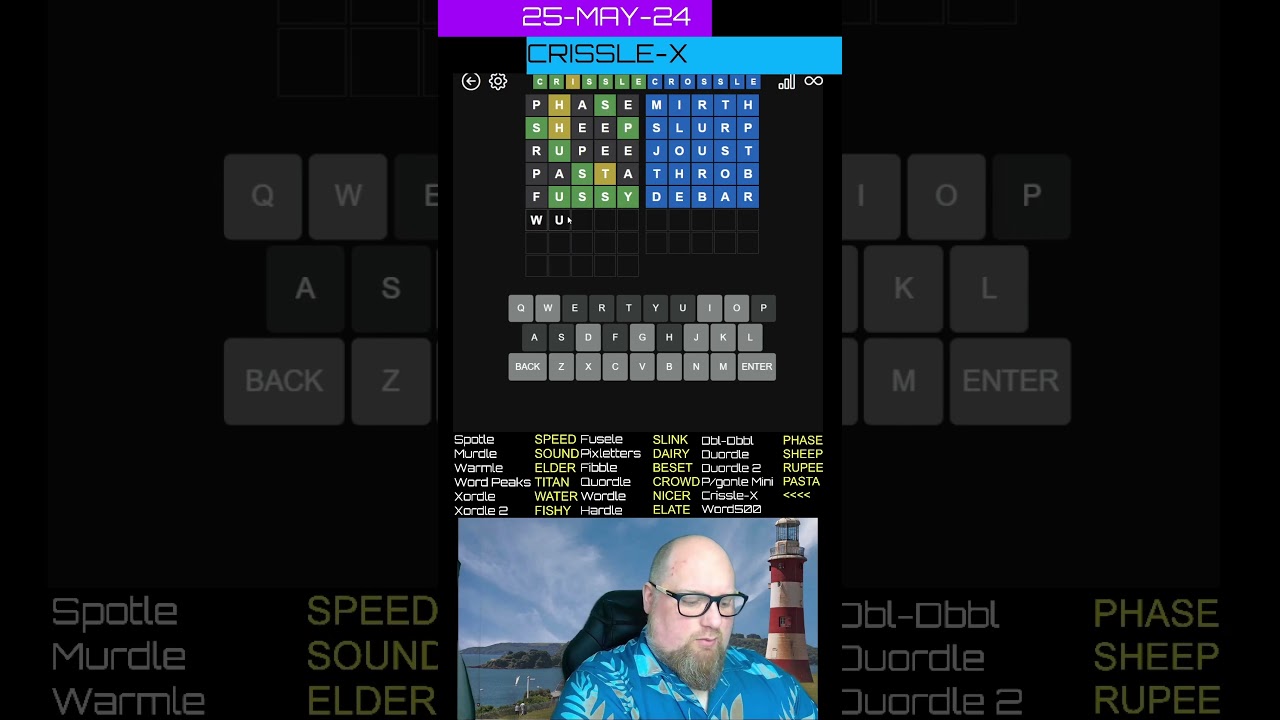 Daily Word Games FINALE - CrissleCrossle 25th May #wordle #wordletok  #wordgames #wordpuzzles