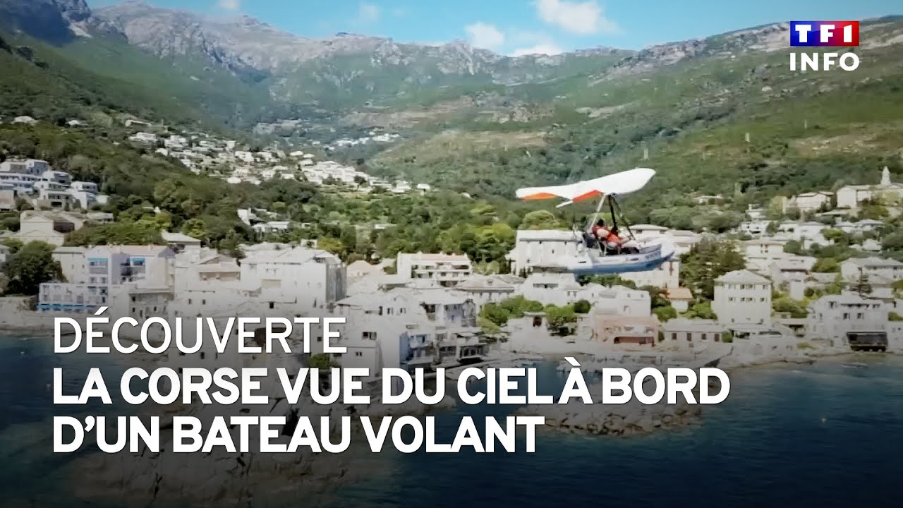 La Corse vue du ciel à bord d'un bateau volant