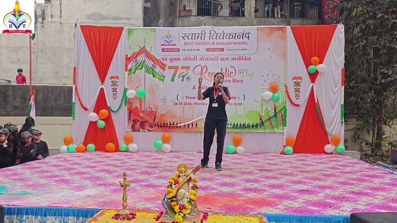 Voices of pride!  Nirma from class 11th delivers an impactful speech on Republic Day