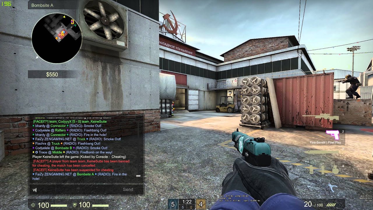 CSGO FaceIT Cheater Getting Banned Live During Game