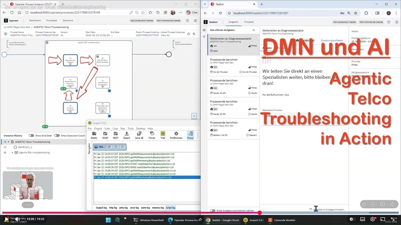 Der AI-Agent bei der Arbeit #dmndecisionengineering