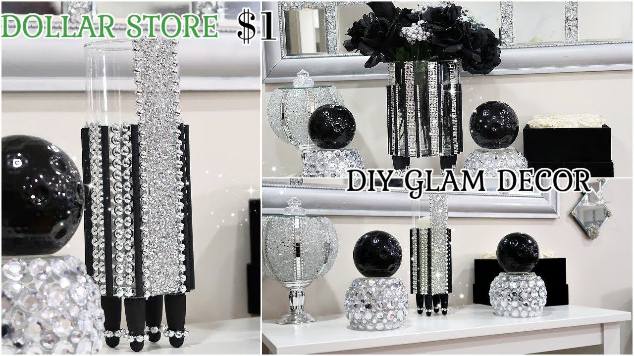 DIY BLACK AND SILVER DOLLAR STORE HOME DECOR PROJECTS |  AFFORDABLE + GLAM & EASY MODERN DECOR IDEAS