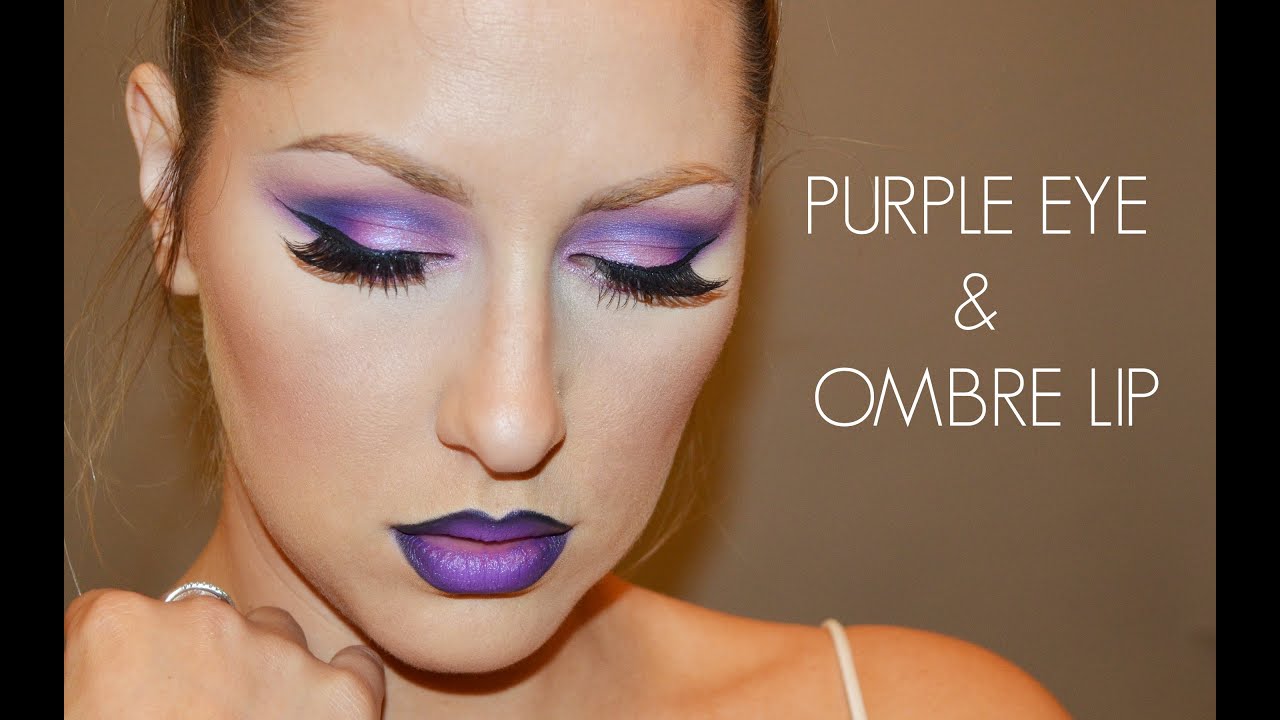 Purple eyes + Ombre Lip!