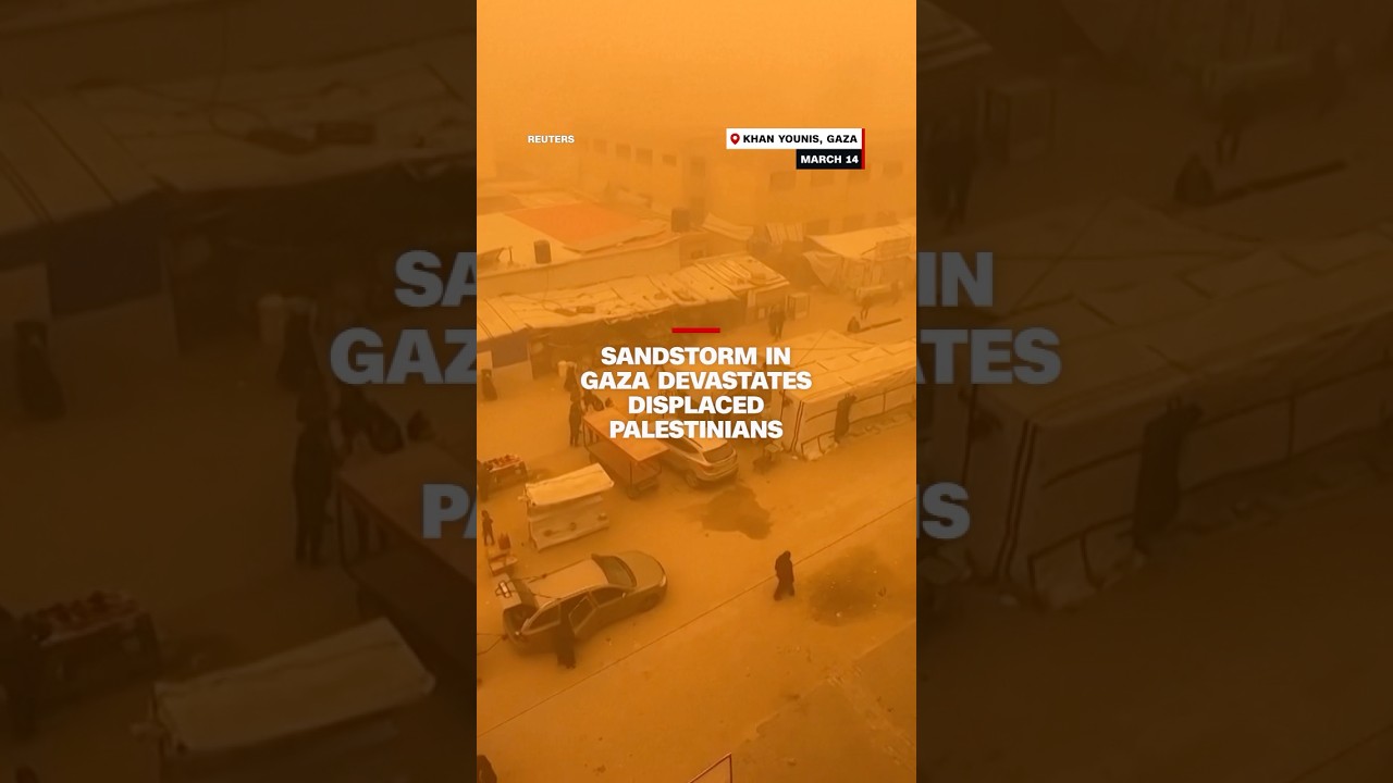 Sandstorm in Gaza devastates displaced Palestinians