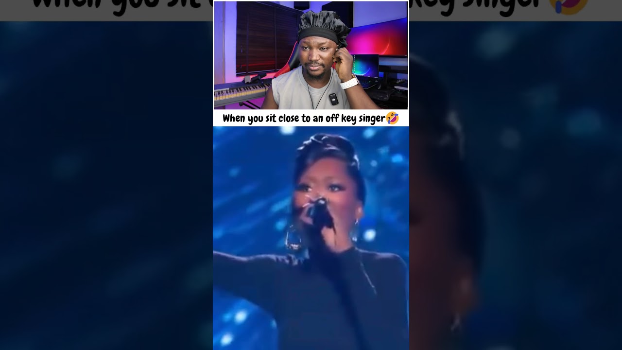 When you sit close to an off key singer 😂😂