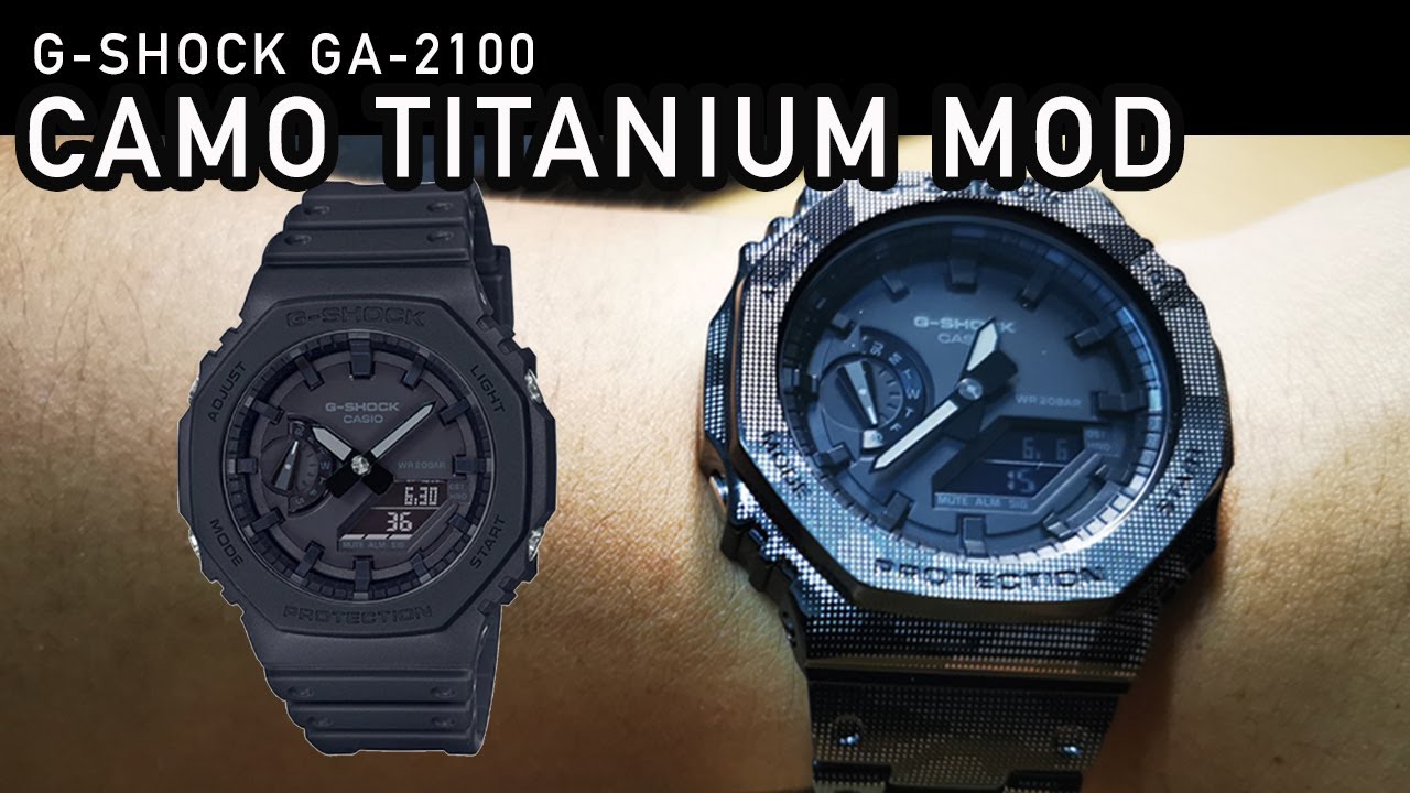 G-SHOCK GA-2100-1A1 Camo Titanium mod!