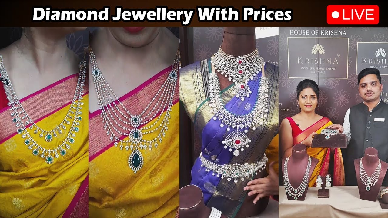 Diamond Jewellery with Prices | Bridal Diamond Jewellery | Krishna Jewellers @brideessentials #gold