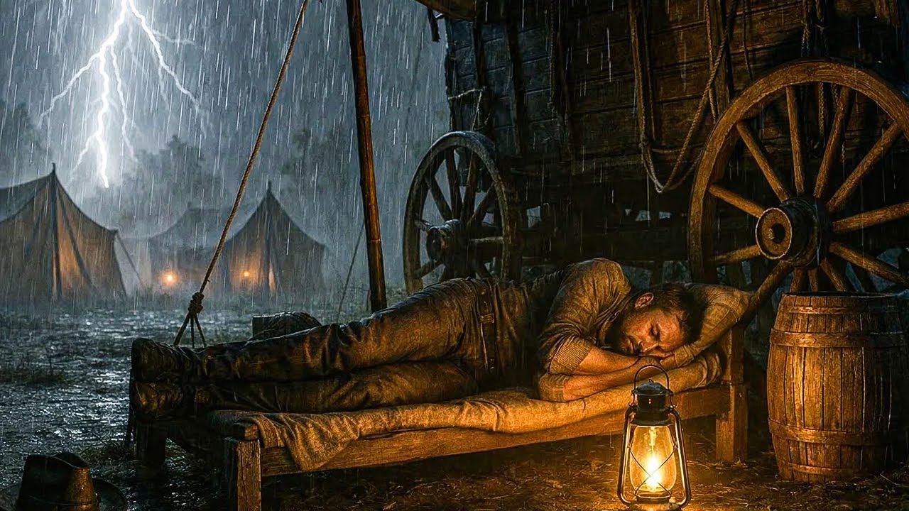 Thunderstorm Night Sleeping Alone in a Wagon Tent With Arthur Morgan | RDR2 ASMR