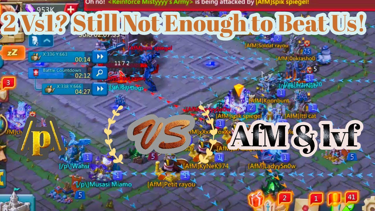AfM & LvF Tried a 2 Vs 1 in WoW&hellip; We Made Them Run! | Lords Mobile Wonder War