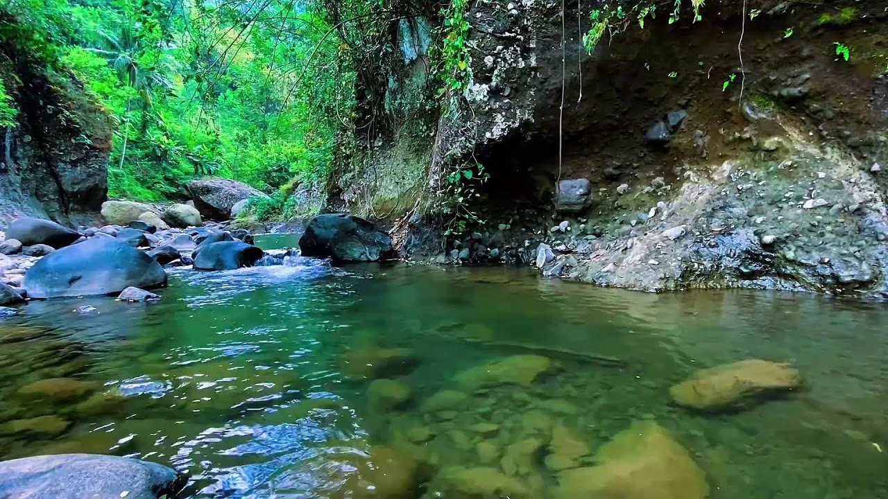 Relaxing river water sounds for stress relief