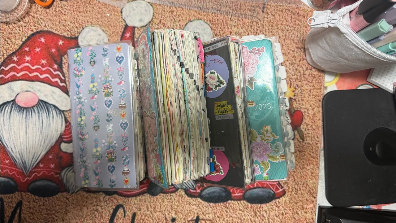 My past Hobonichi Weeks- plus the extra journals…