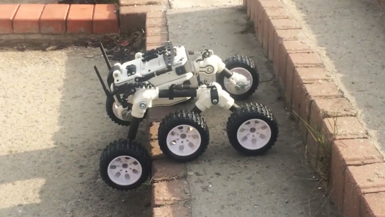 Mars rover made on 3d Printer   (Street test)