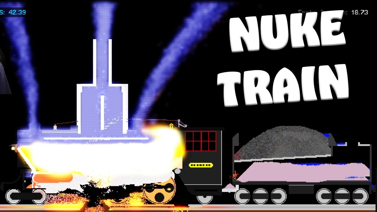 MELTDOWN-POWERED TRAIN in The Powder Toy!