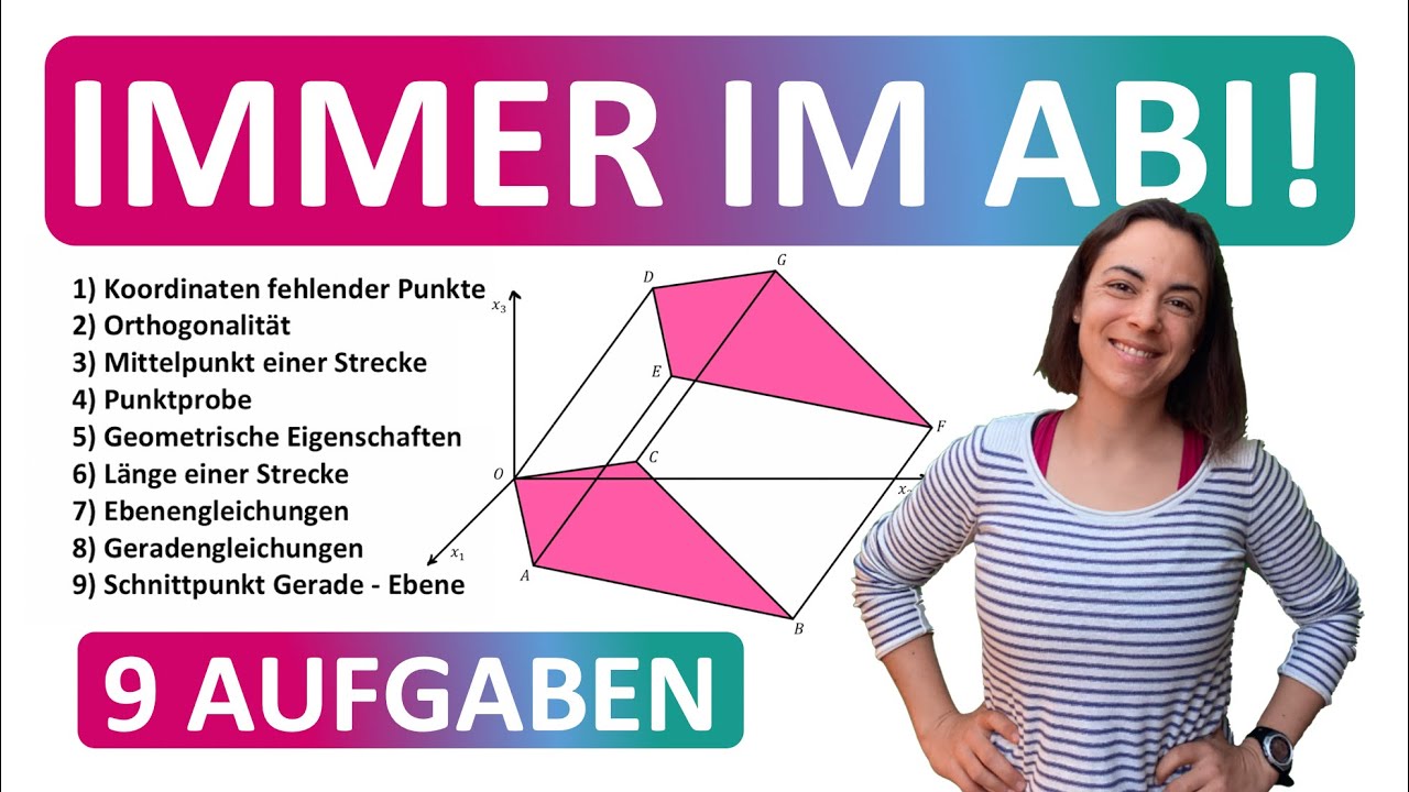 🚀🚀🚀 ZUSAMMENFASSUNG ABI 2026 VEKTOREN | Diese 9 Aufgaben kommen immer im Mathe Abitur dran!