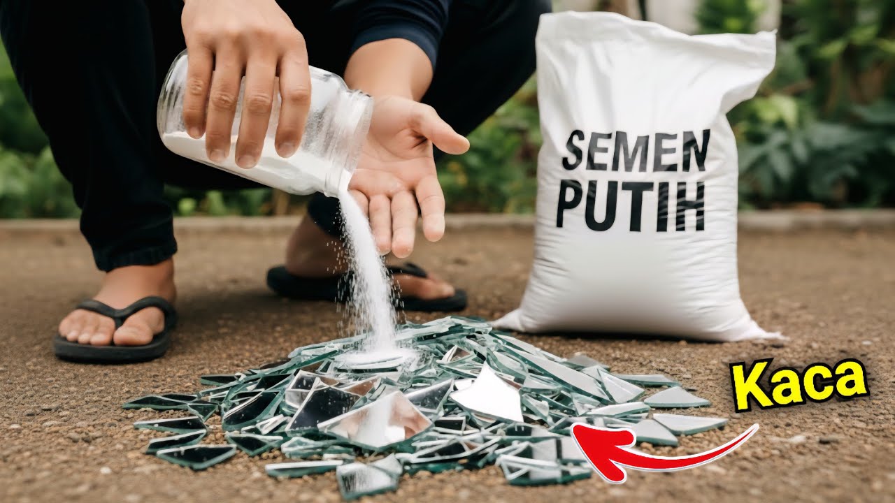 Jangan buang KACA PECAH‼️Campur dengan SEMEN dan ubah menjadi UANG