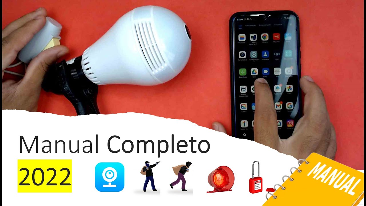 Manual COMPLETO em Vídeo Lâmpada Espiã VR CAM 380