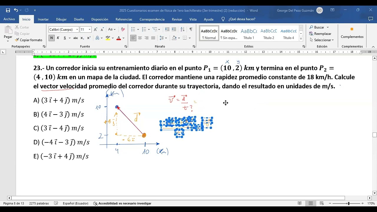 Cinemática ejercicio 23