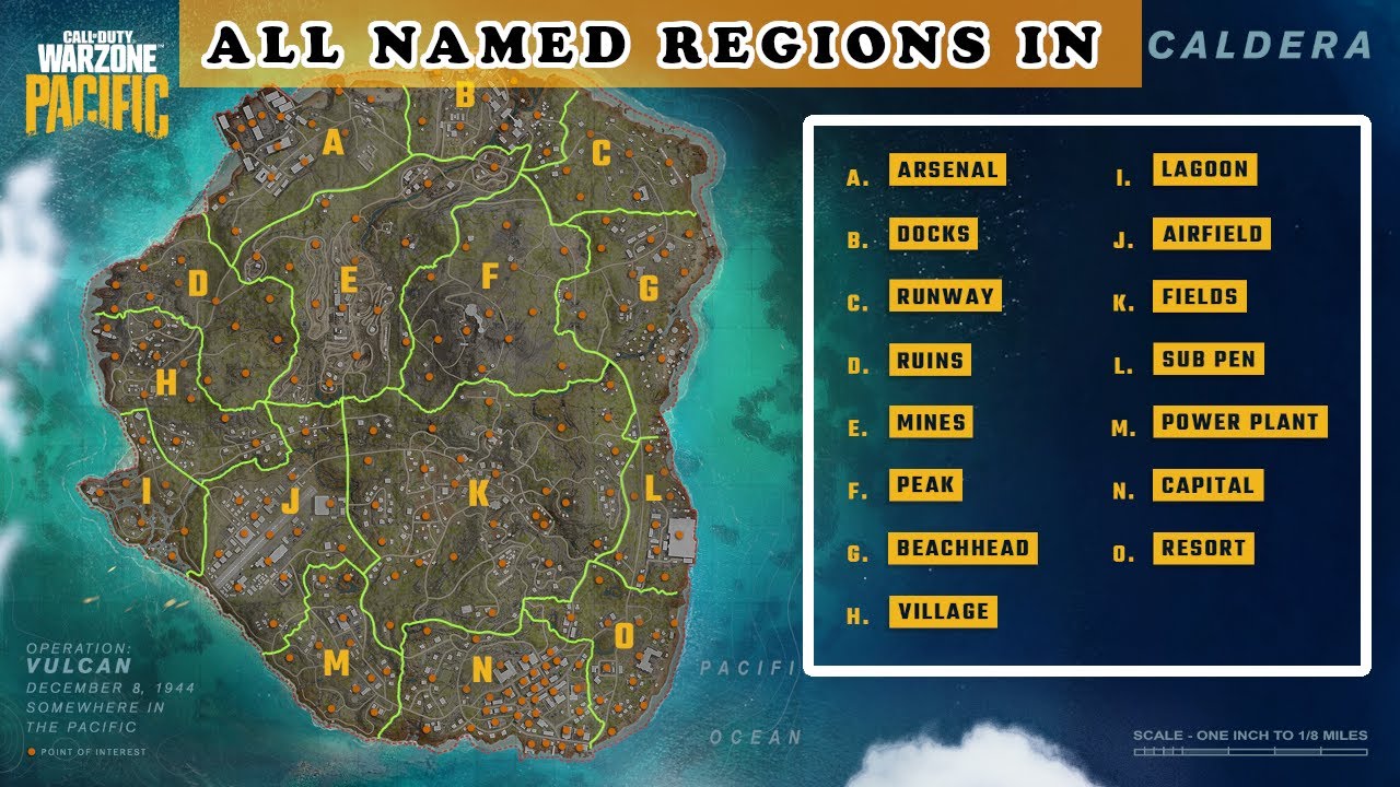 New Caldera Map Locations Call of Duty Warzone Pacific