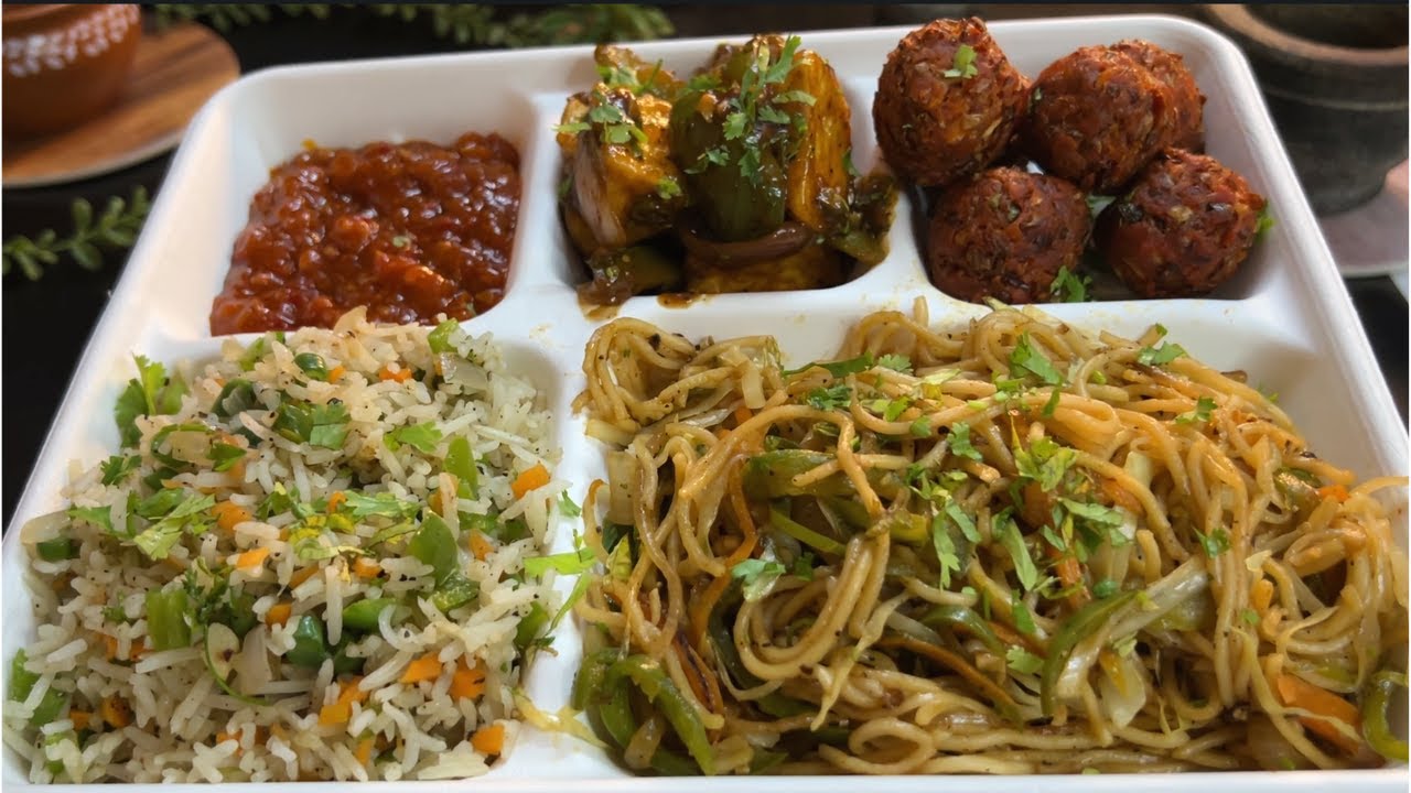 Chinese Thali Recipe | Noodles Recipe | Fried Rice Recipe | Dinner Ideas | Lunch Ideas