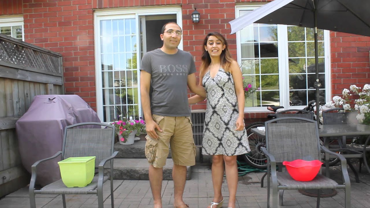 چالش سطل‌ آب یخ (فائزه و محسن)