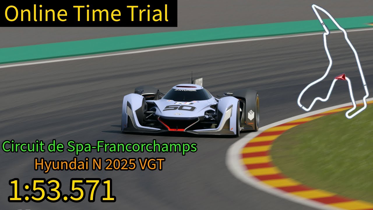 GT7 | Online Time Trial - Circuit de Spa (Hyundai N 2025 VGT)