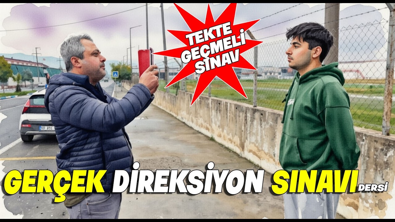 TEKTE GEÇMELİ DİREKSİYON SINAVI PROVASI - AZ KALSIN KALIYORDU #direksiyonsınavı