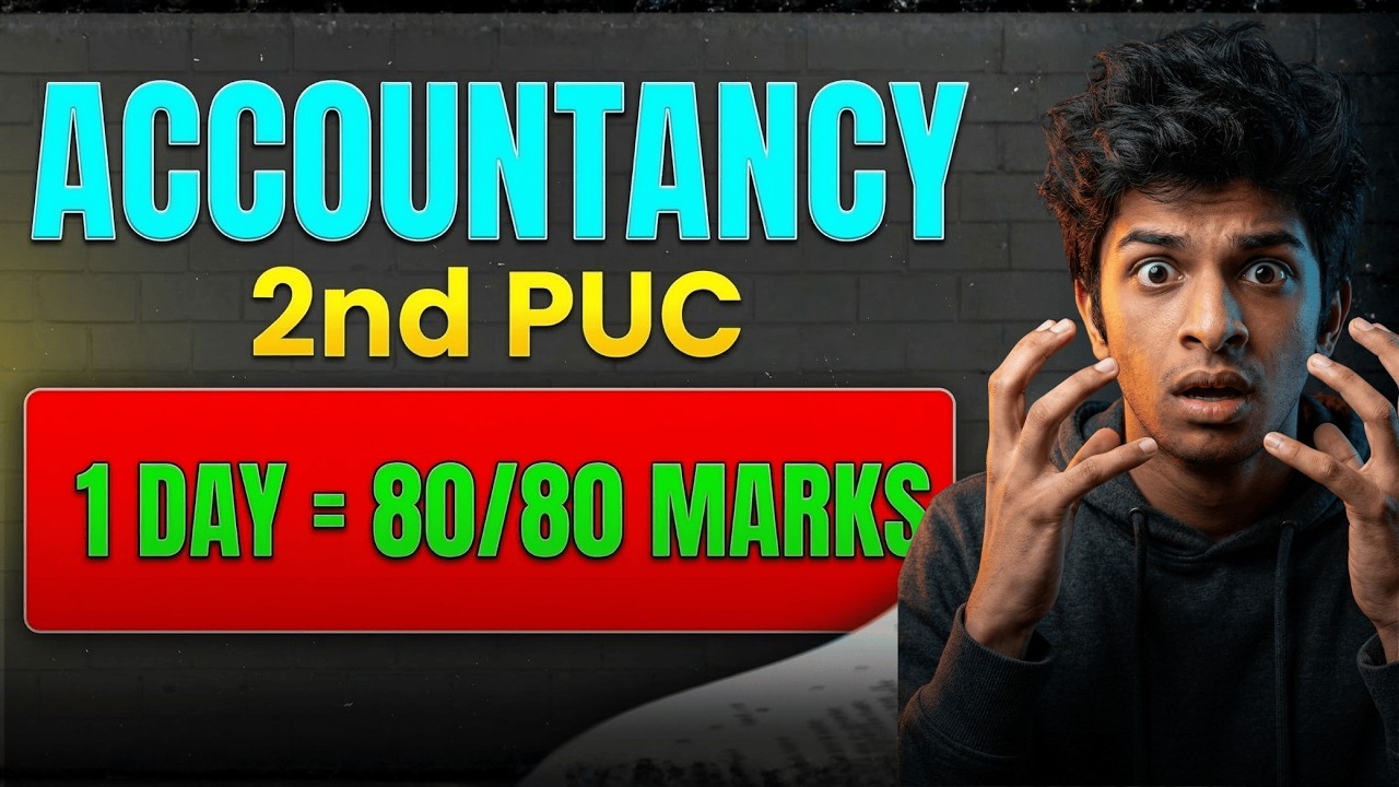 2nd PUC Accountancy Important Questions | 80/80 Pakka | Last minute strategies 