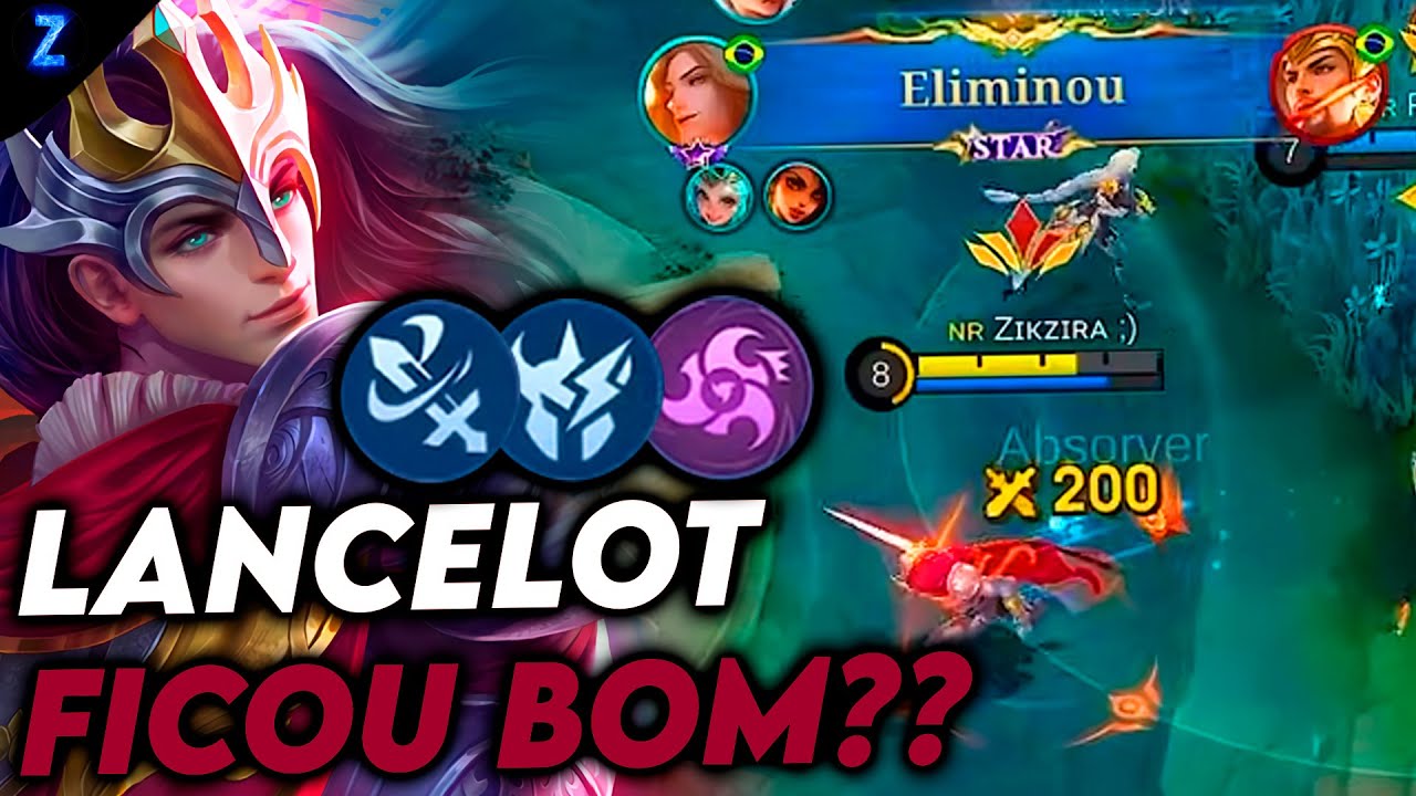JOGUEI COM O LANCELOT DEPOIS DO BUFF! - LANCELOT GAMEPLAY | Mobile Legends