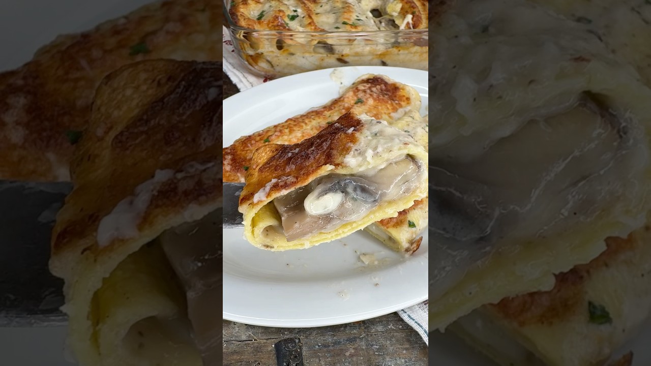 CANNELLONI FACILISSIMI ai #funghi 🍄‍🟫super filanti e cremosi  #lericettedigessica