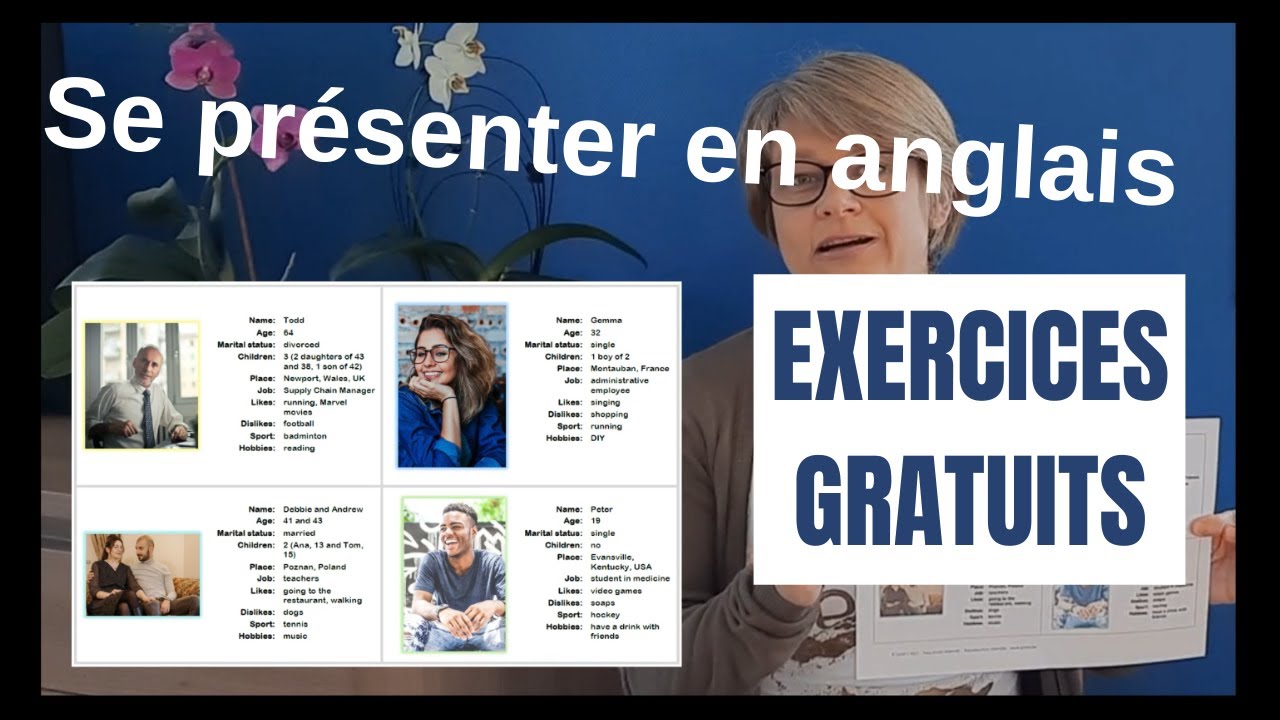 Exercices gratuits pour se présenter facilement en anglais