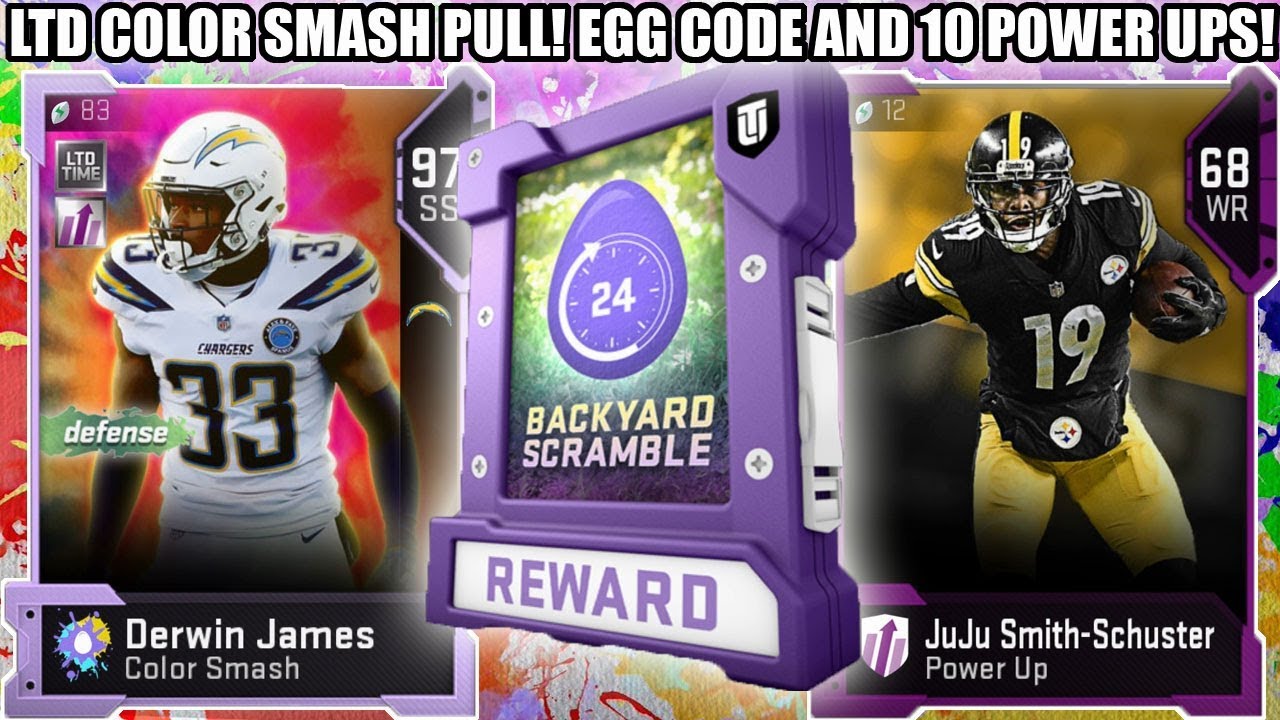 LTD COLOR SMASH PULL! SECRET EGG CODE AND 10 NEW POWER UPS! | MADDEN 19 ULTIMATE TEAM
