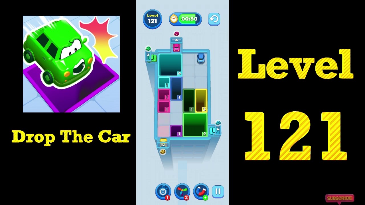 Drop The Car Level 121 Walkthrough 🚗🧩 | Color Drop Puzzle Game Solution | Mini Boss
