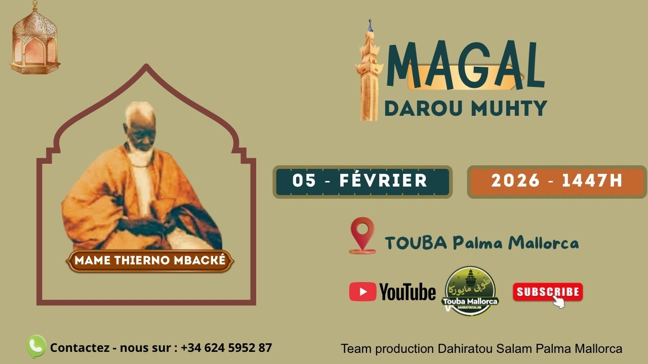 EN DIRECT : MAGAL DAROU  MOUKHTY~ TOUBA PALMA DE MALLORCA ( 2026-1447h )