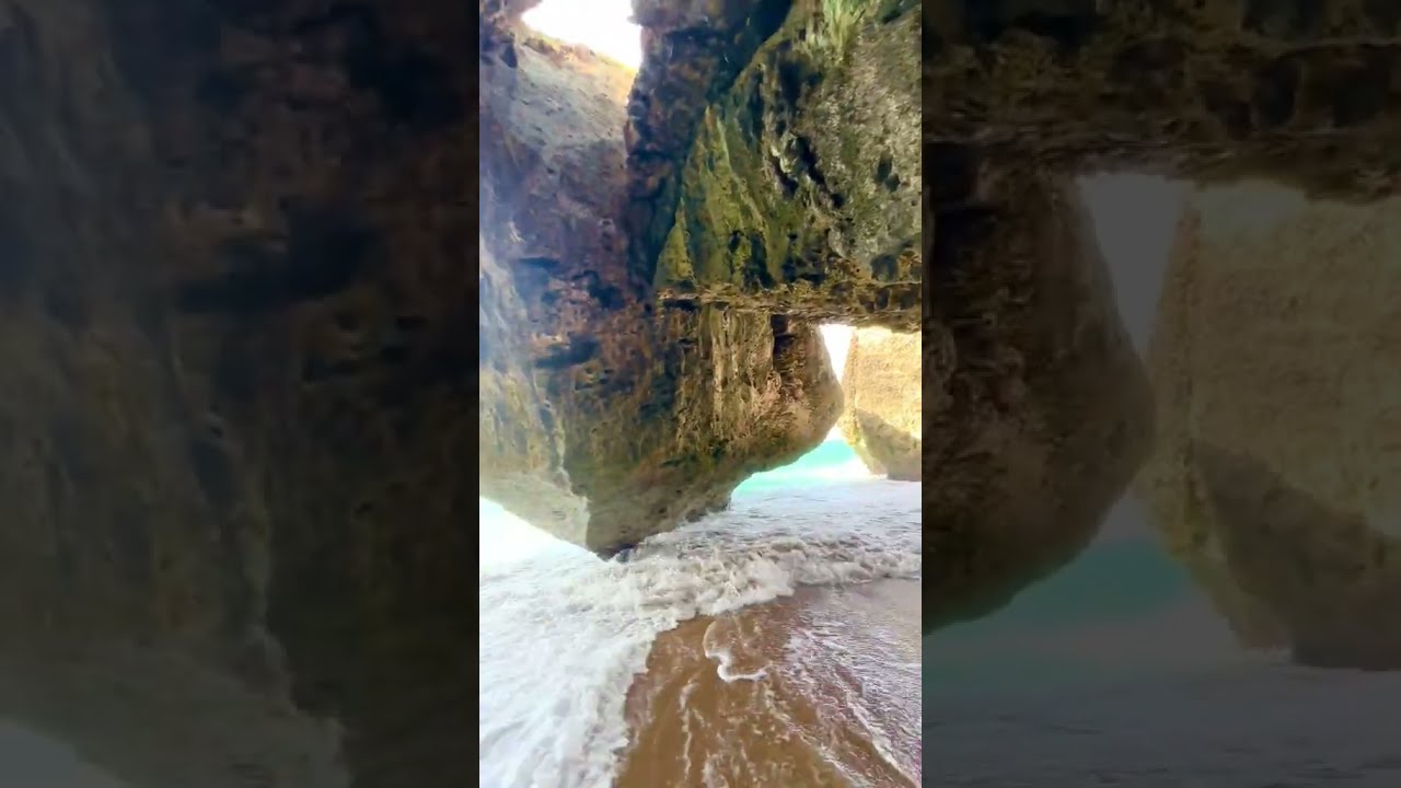 Exploring a Hidden Beach Cave by the Ocean