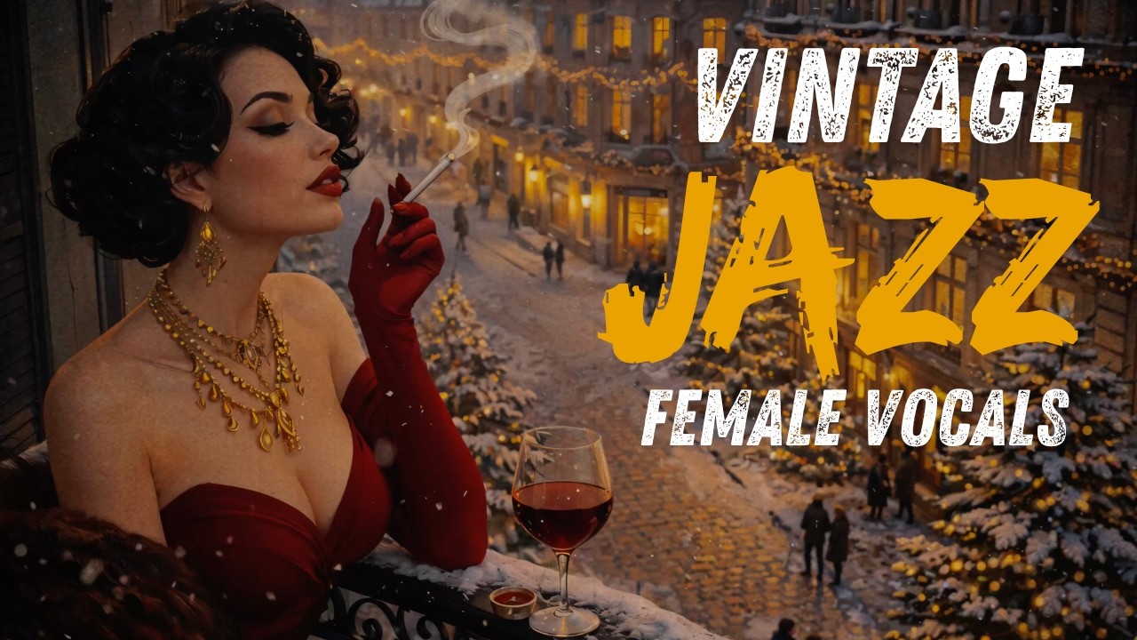 Winter Pin-Up Jazz ❄️ 1940s Sultry Vocal Lounge on a Snowy Balcony