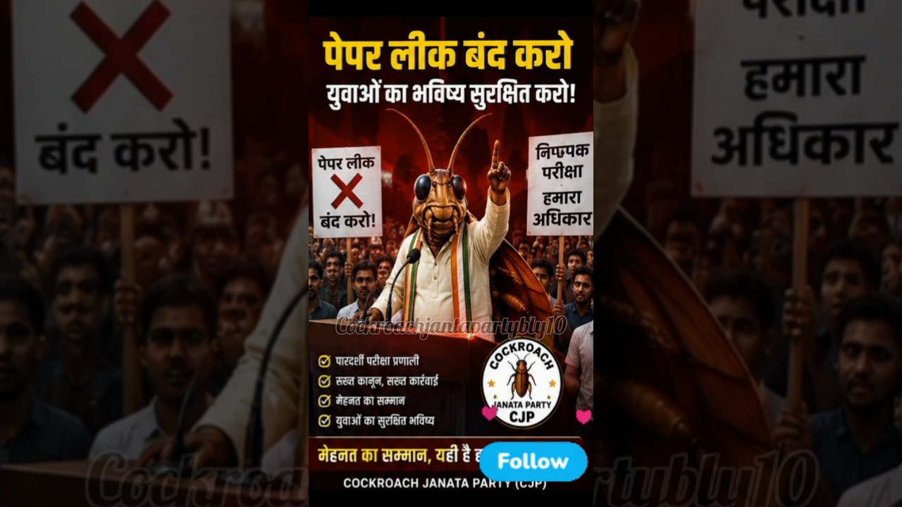 Cockroach Janata Party Ka Naya Andolan 🪳🔥 | Desh Ki Baat | #Shorts #CJP