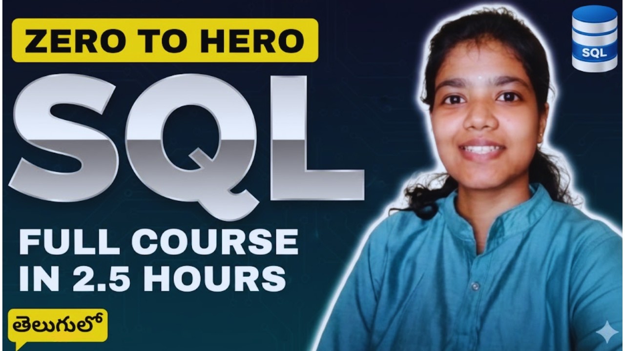 SQL Tutorial for Beginners | Full SQL Course In Telugu