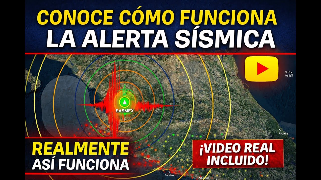 Video real del Sistema de Alerta Sísmica Mexicano activándose durante un sismo