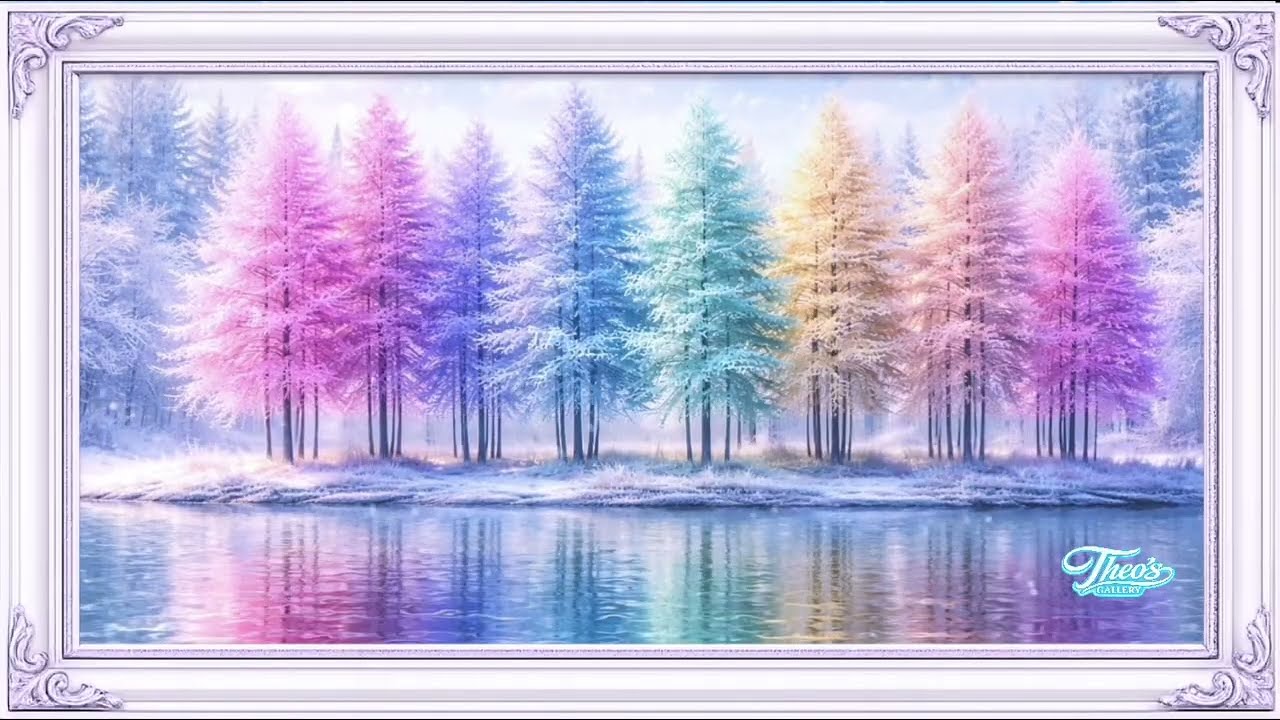 Relaxing Winter Scenery TV Art | Peaceful n sound Wallpapper I Ambience for Stress Relief (4K UHD)