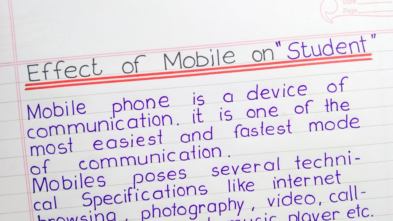 Essay On Effect of Mobile on Students // write a essay about effect of mobile on students // #essay