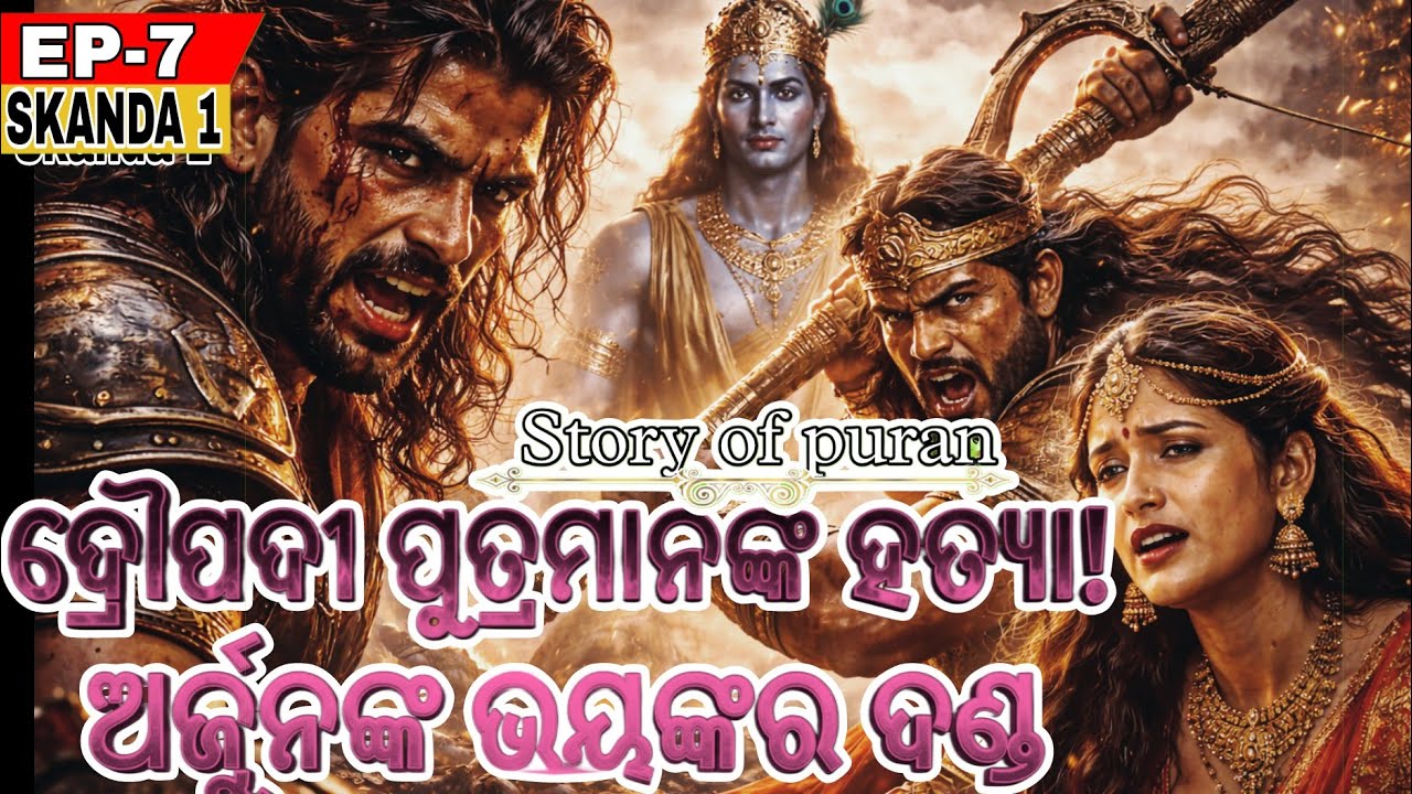 Draupadi sons dead,arjun' revenge 🏹। Story of puran 🙏
