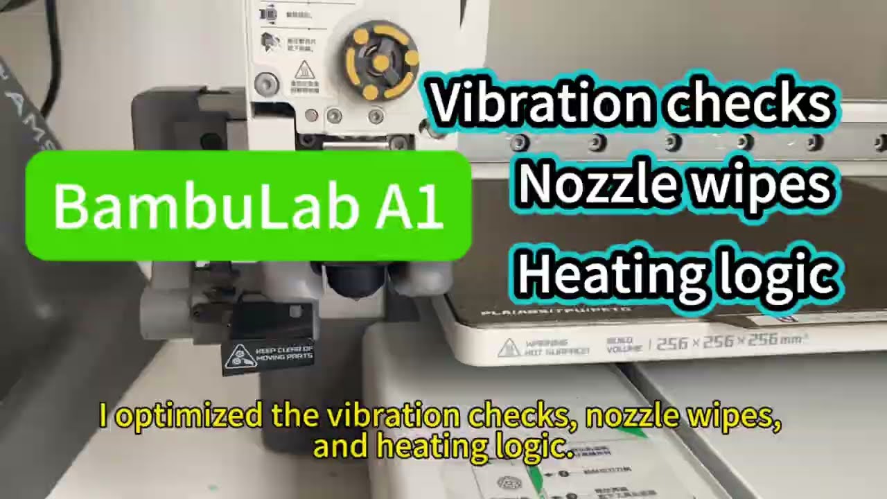 Bambu Lab A1 55s Quiet Start | No Vibration, No Nozzle Wipe
